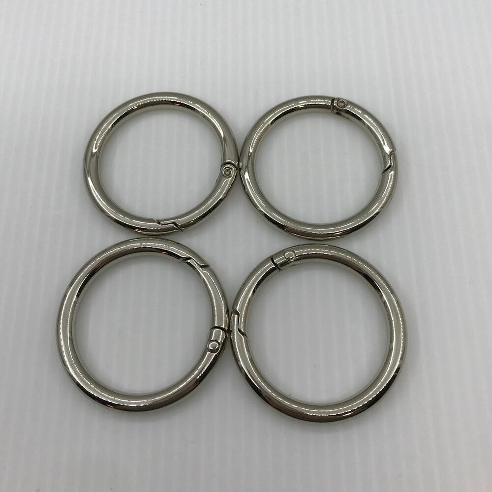 Miche Bag 1.5” Silver Carabiner Spring Gate Rings Set of 4 Purse Hardware